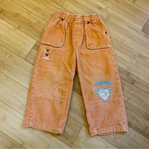 3 Pommes Orange Corduroy Pants 2T